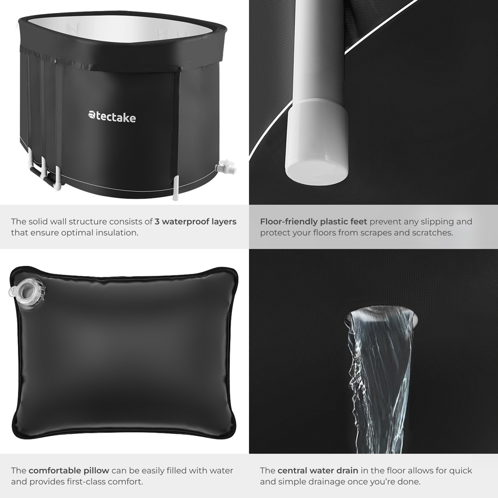 tectake Espoo Foldable Triple Insulation Portable Ice Bath Tub 375L Image 6