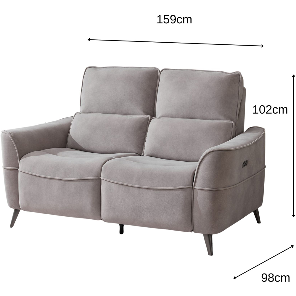 Astoria 2 Seater Oyster Recliner Sofa Image 9