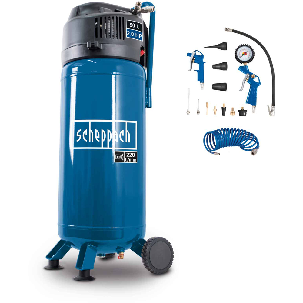 Scheppach HC51V 1500W Oil-Free Air Compressor 50L Image 3