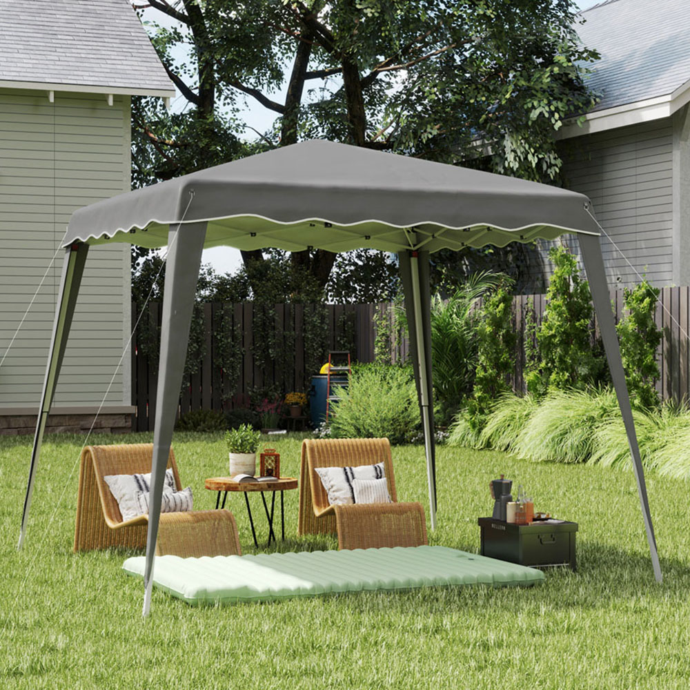 Outsunny 2.5 x 2.5m Grey Pop Up Gazebo Party Tent Image 1