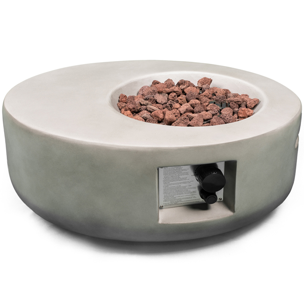 MDA Designs Echo Light Stone Propane Outdoor Firepit Image 4