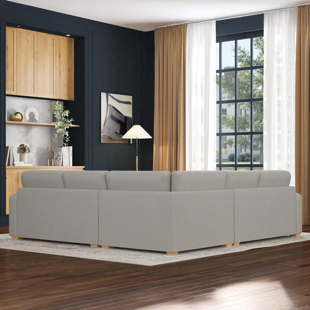 Theadford 4 Seater Venice Mink Fixed Back Corner Sofa Image 6