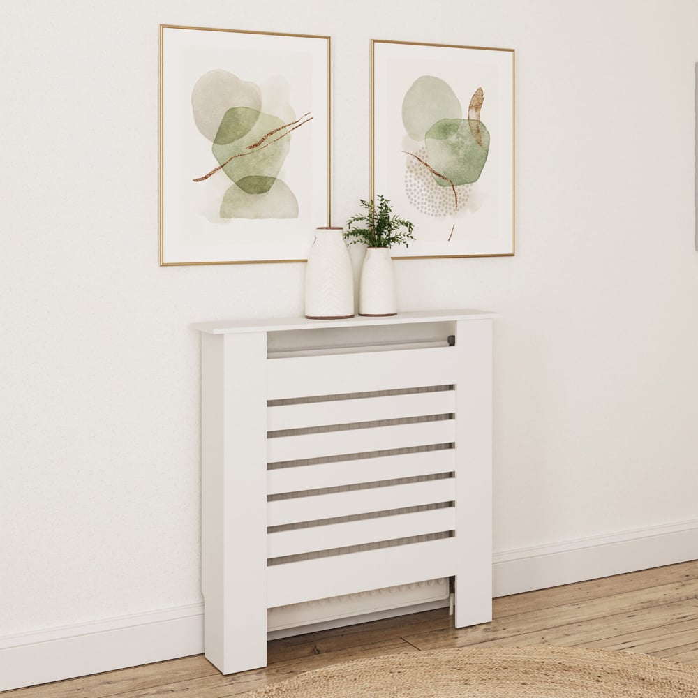 GFW Cleo White Small Radiator Cover 830 x 780mm Image 2