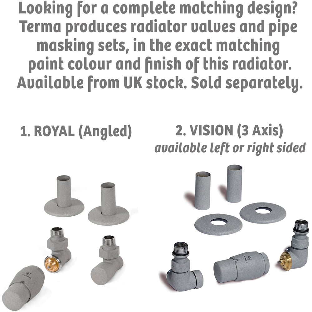 Terma Warp Room 4931 BTU Salt n Pepper Radiator 630 x 1305mm Image 9