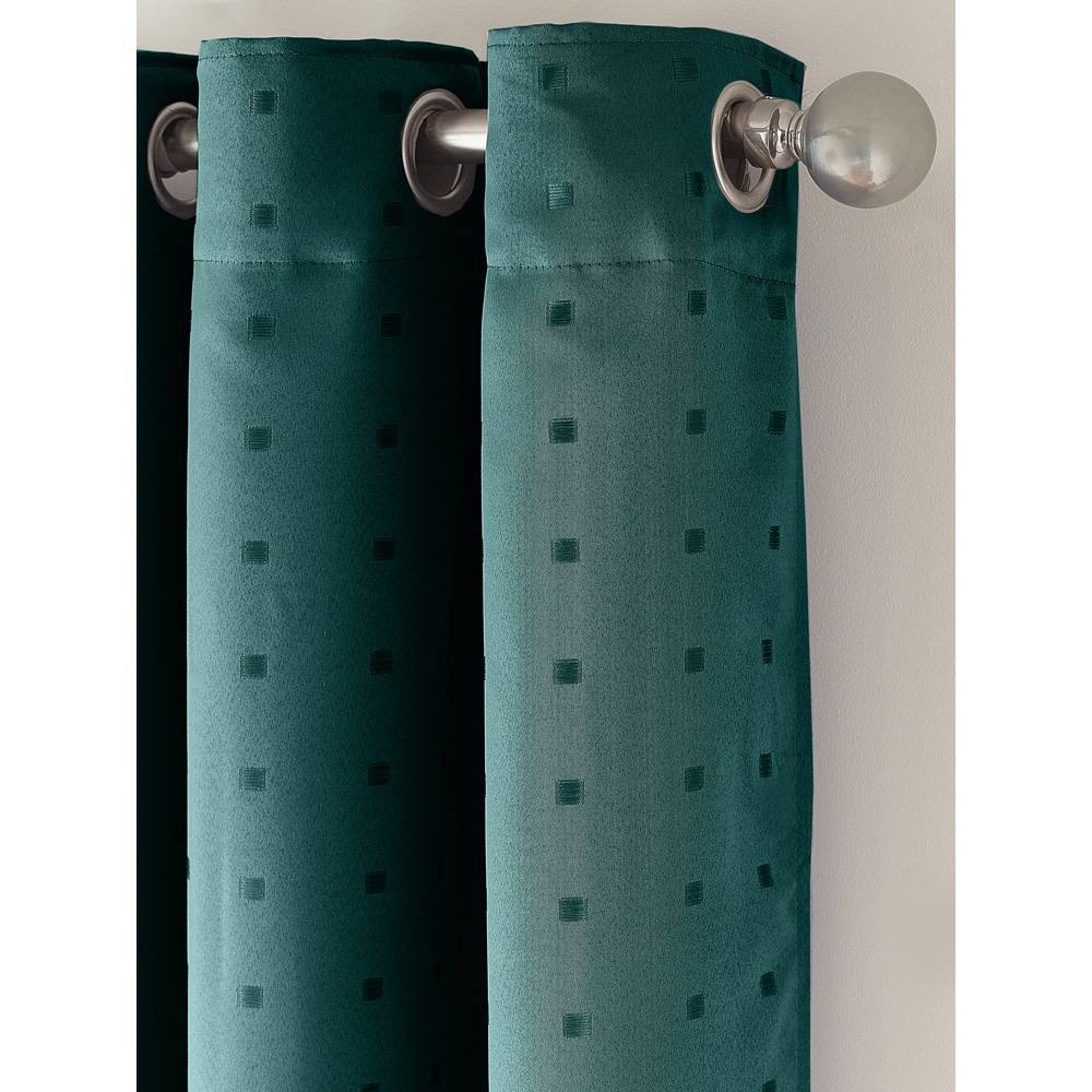 Alan Symonds Madison Teal Ring Top Curtain 229 x 183cm Image 6