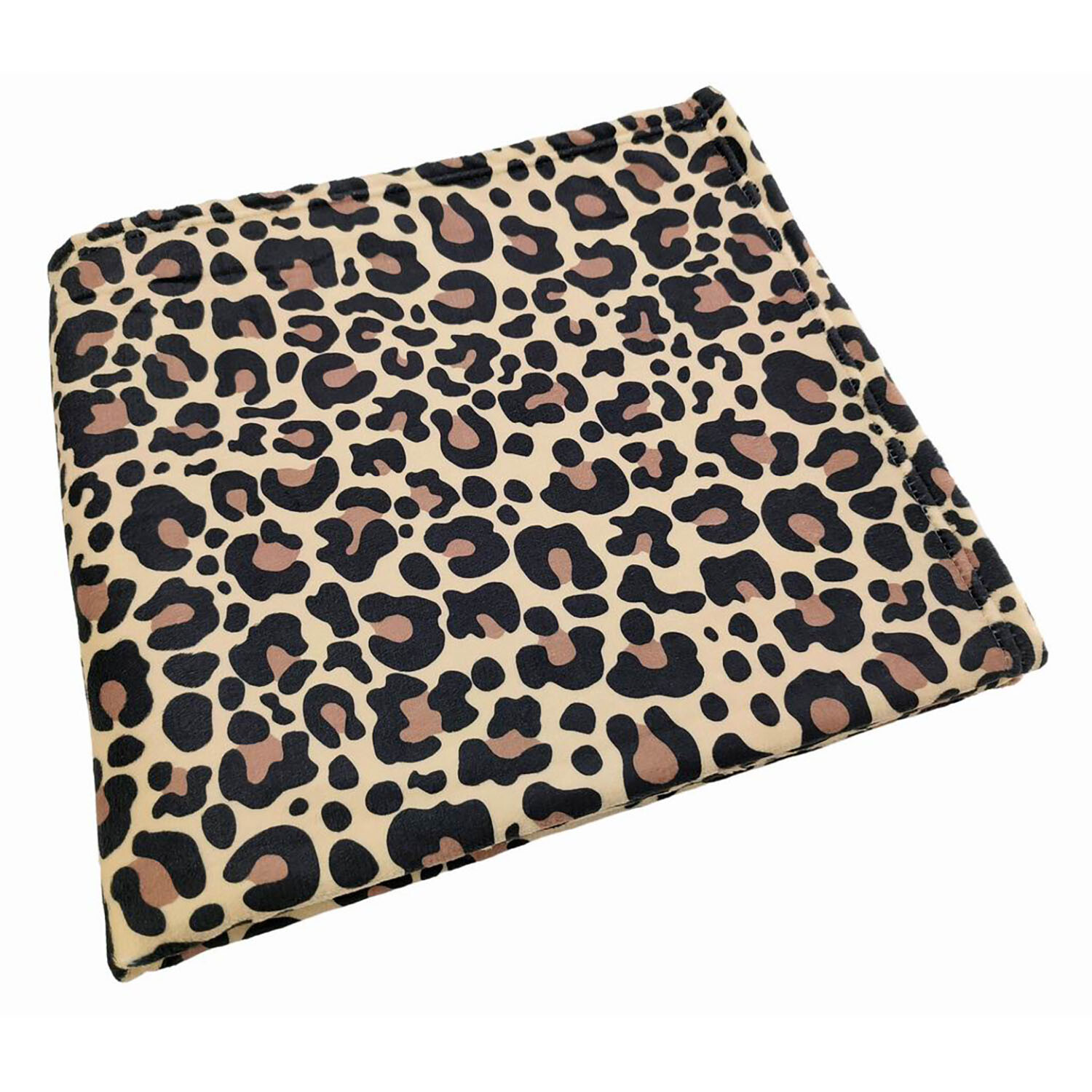 Leopard Print Fleece Throw - Multicolour Image 2