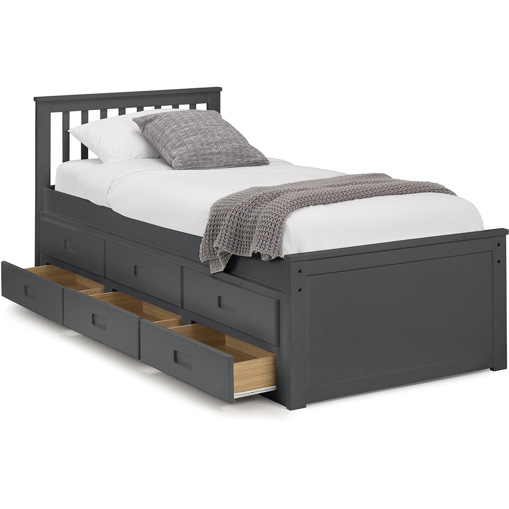 Julian Bowen Anthracite Maisie Bed with Underbed and Drawers Image 5