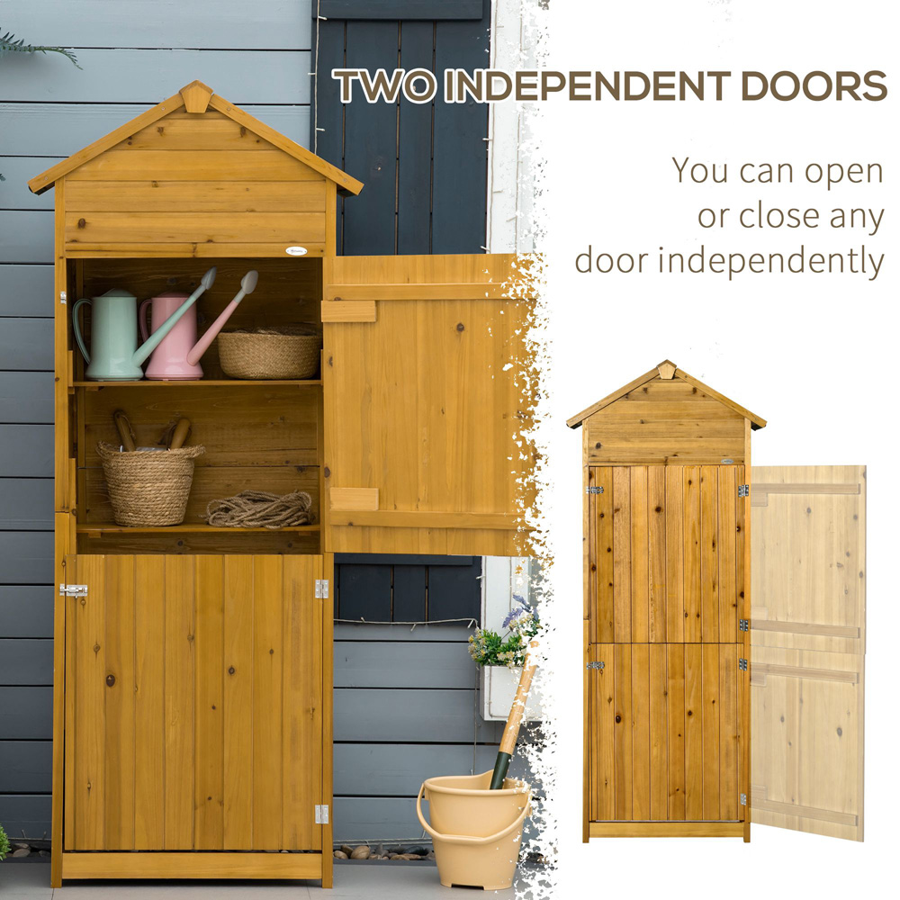 Outsunny 2.6 x 1.6ft Wooden Garden Shed Image 6