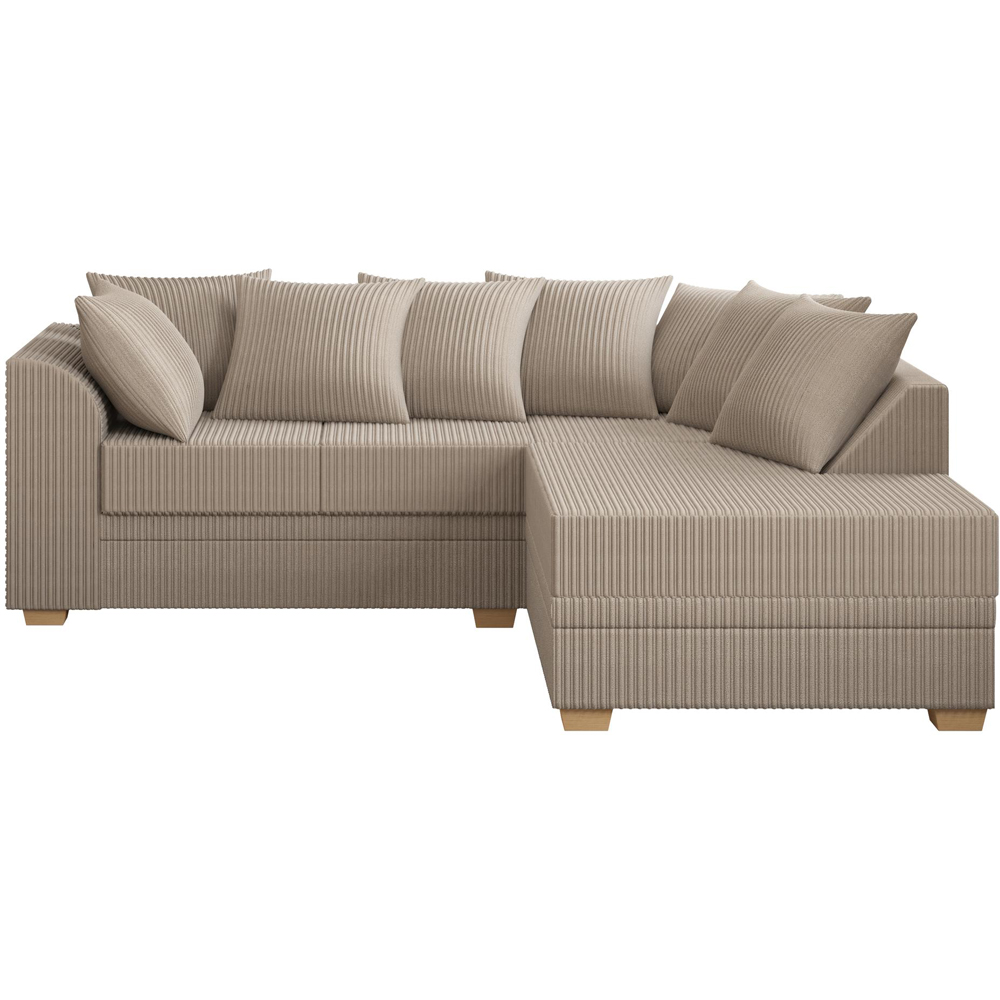 Modo 3 Seater Sable Jumbo Cord Right Hand Scatter Back L-Shape Corner Sofa Image 3