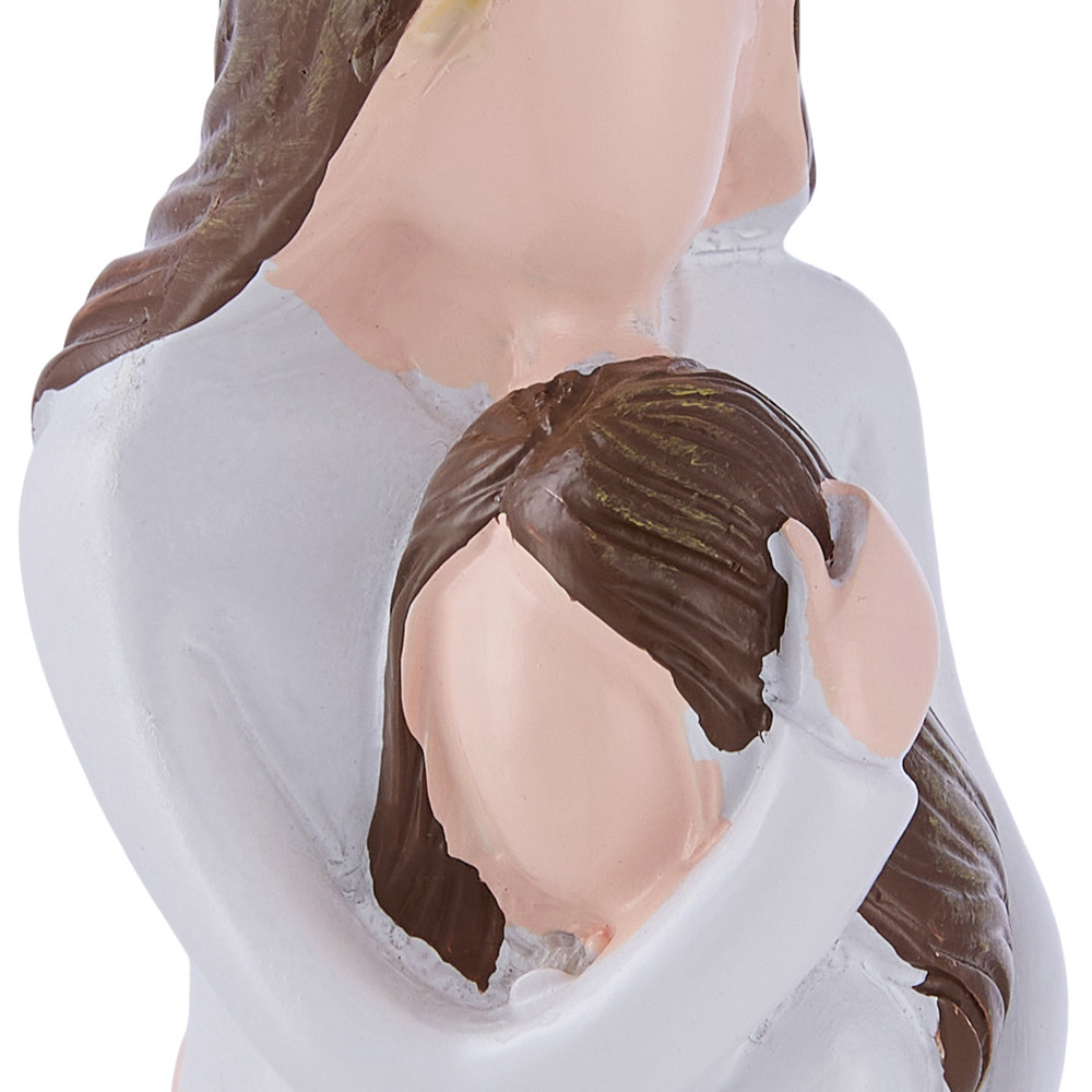 Living and Home White Resin Mother and Daughter Tealight Holder Image 5