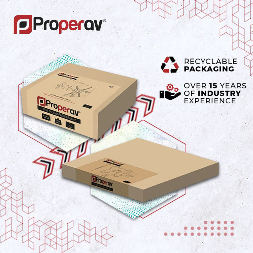 Properav Black Ultra Slim TV Bracket 23 to 43 inch Image 4