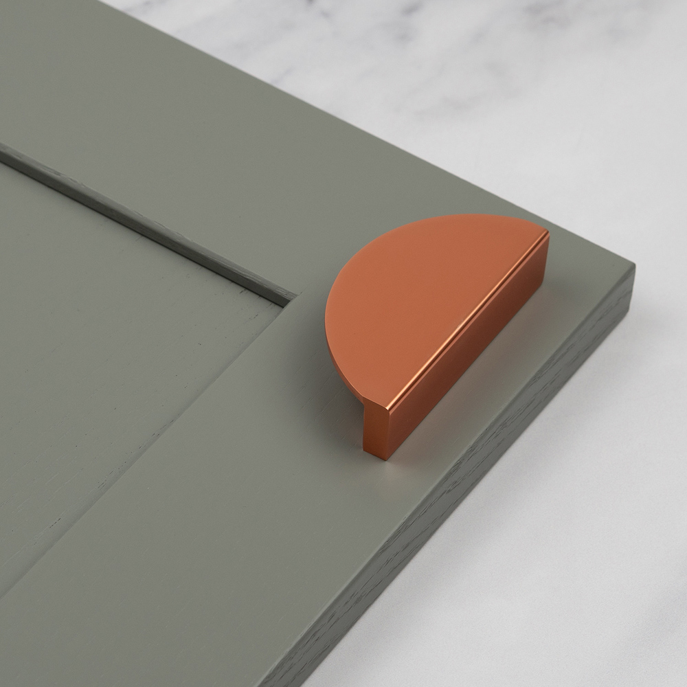 Handle & Home Rose Gold Half Moon Handle 64mm Image 3