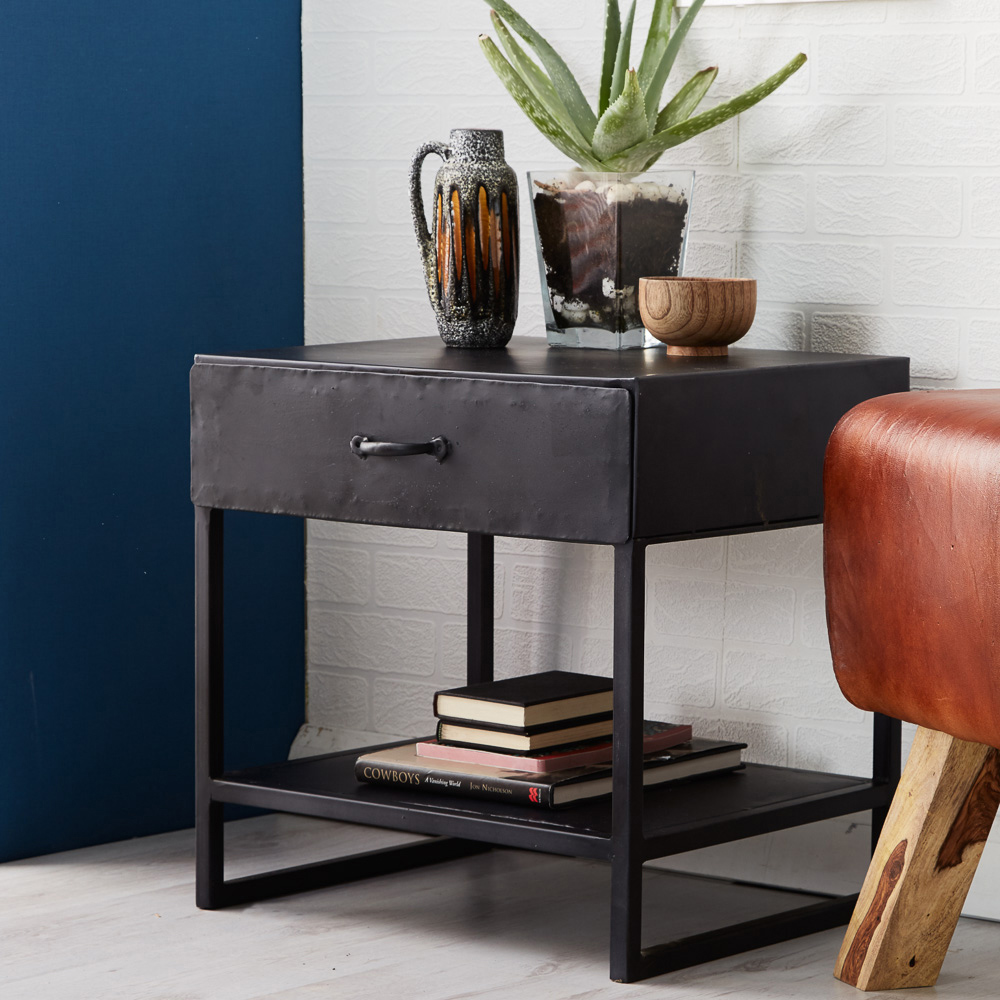 Brooklyn Kair Single Shelf Iron Side Table Image 2