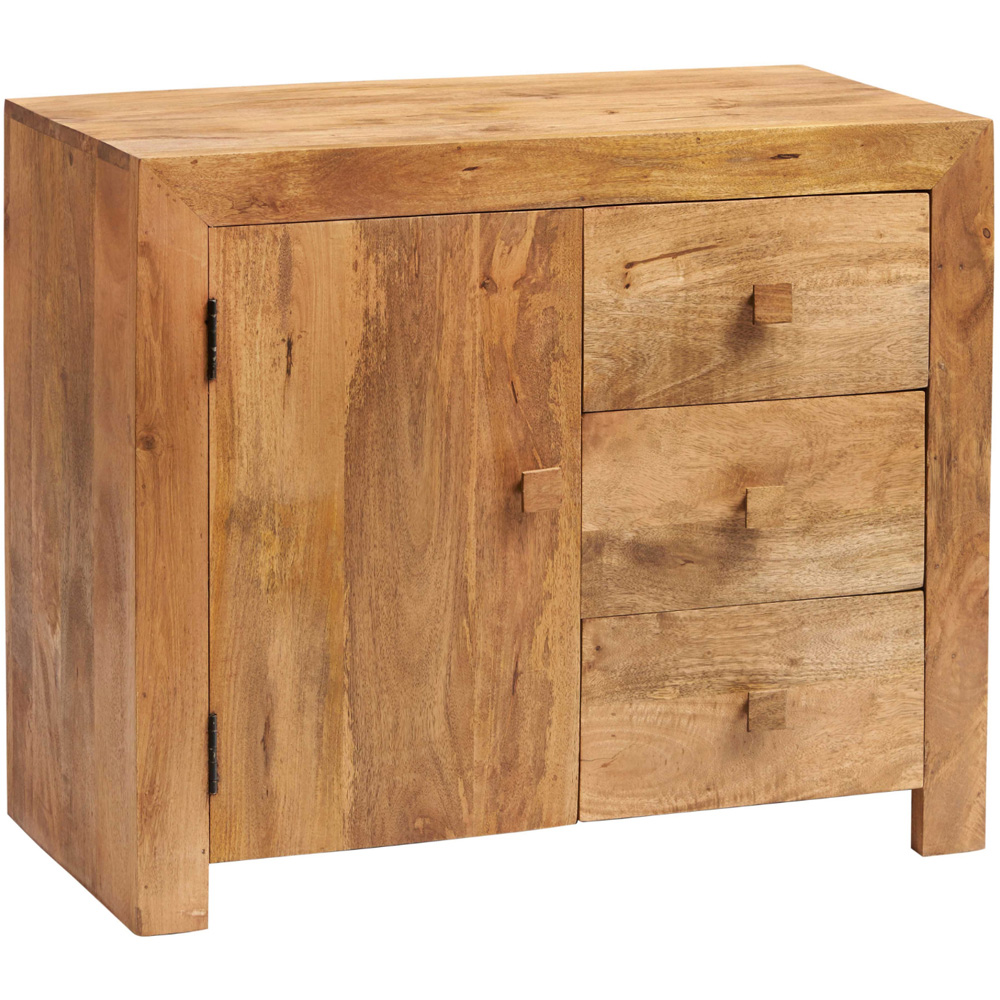 Brooklyn Napoli Toko Single Door 3 Drawer Light Mango Sideboard Image 2