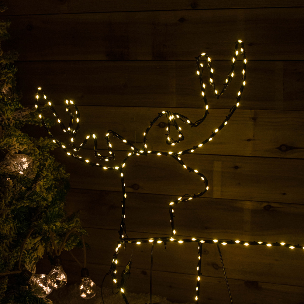 Samuel Alexander 292 Warm White LED Light Up Christmas Standing Reindeer 2.6ft Image 3