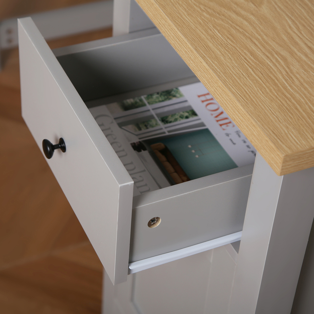 Wiltshire Grey Storage Desk Image 4