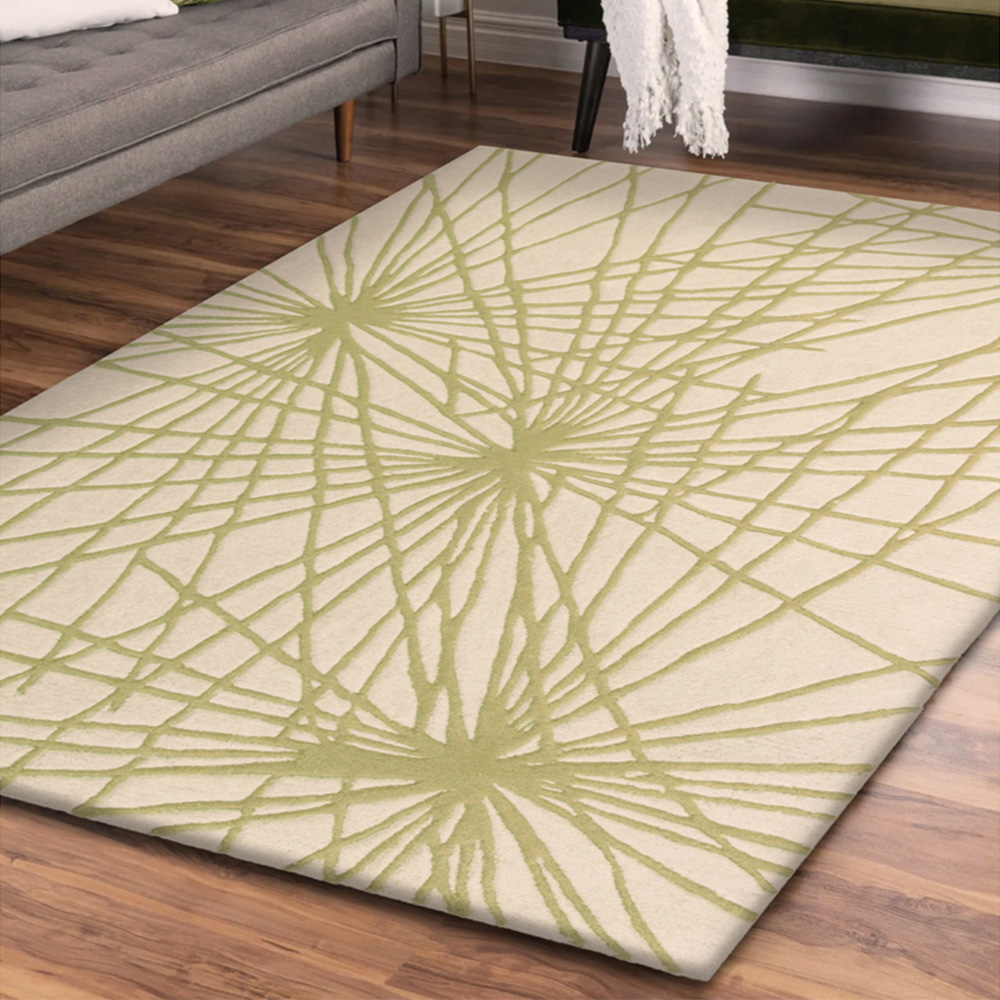 Esselle Home Aura Starburst Natural and Sage Green Rug 160 x 230cm Image 6