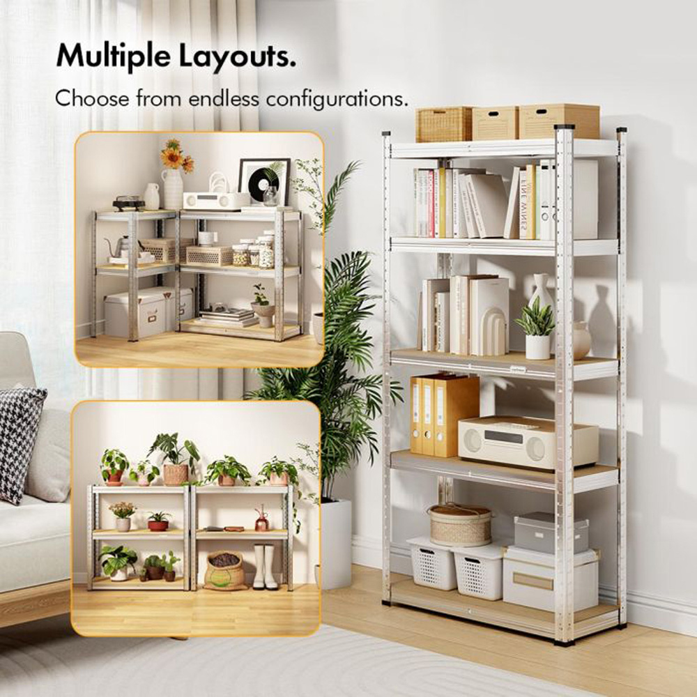 VonHaus 5 Shelf Galvanised Storage Rack Image 5