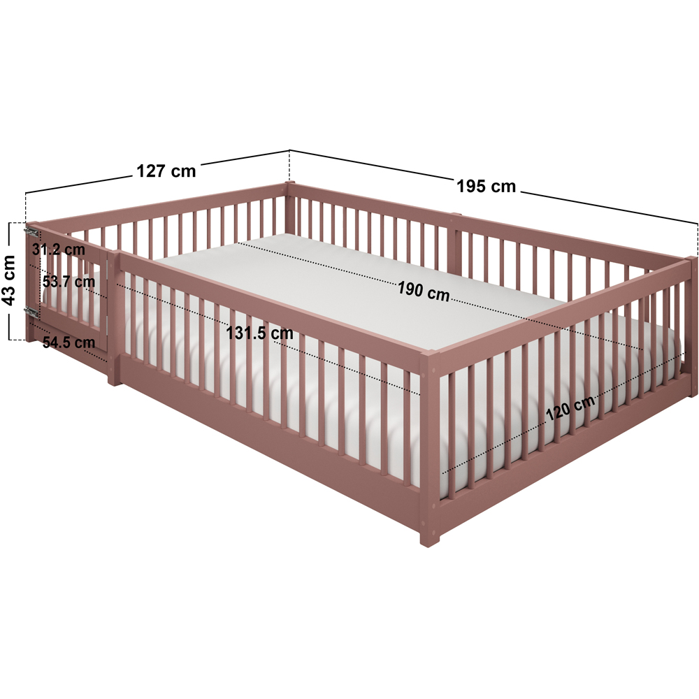 Flair Imogen Small Double Pink Montessori Toddler Floor Bed Image 6