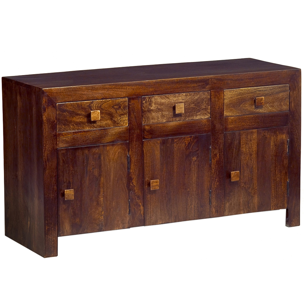 Brooklyn Nihash Toko 3 Door 3 Drawer Dark Mango Sideboard Image 2