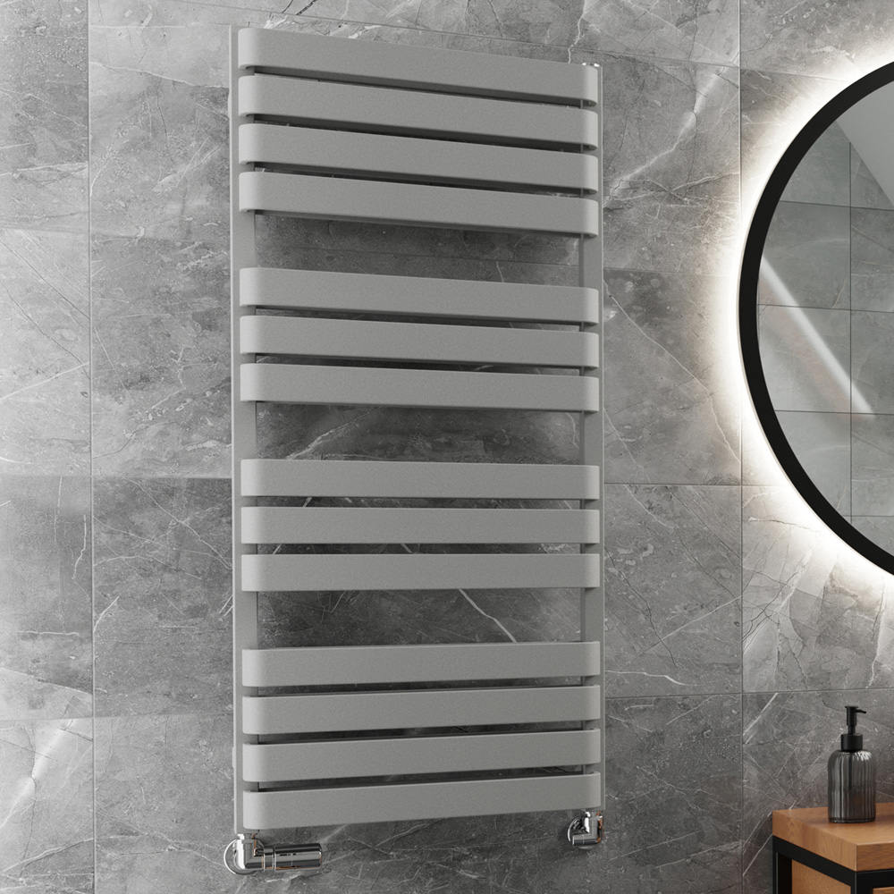 Terma Warp T Bold Salt n Pepper Heated Towel Rail 2660 BTU 1110 x 500mm Image 2