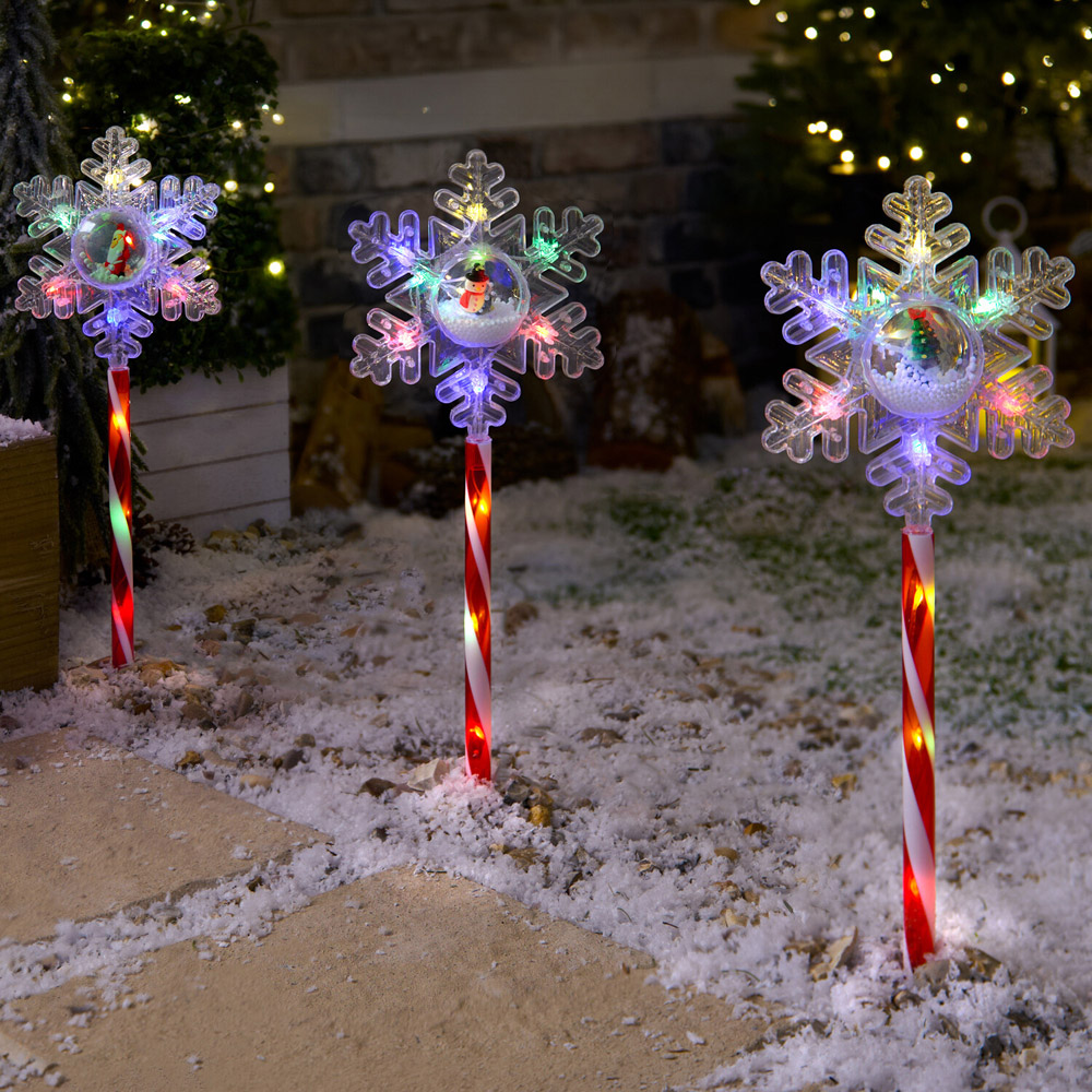Set of 3 Multicolour Stake Lights Image 2