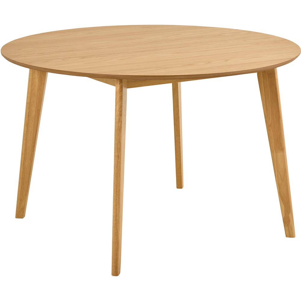 Florence Roxby 4 Seater Matt Oak Round Dining Table Image 2