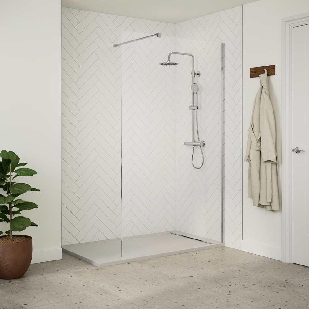 Bathstore 30mm Grey Slate Rectangular Shower Tray with Waste 1000 x 800mm Image 3