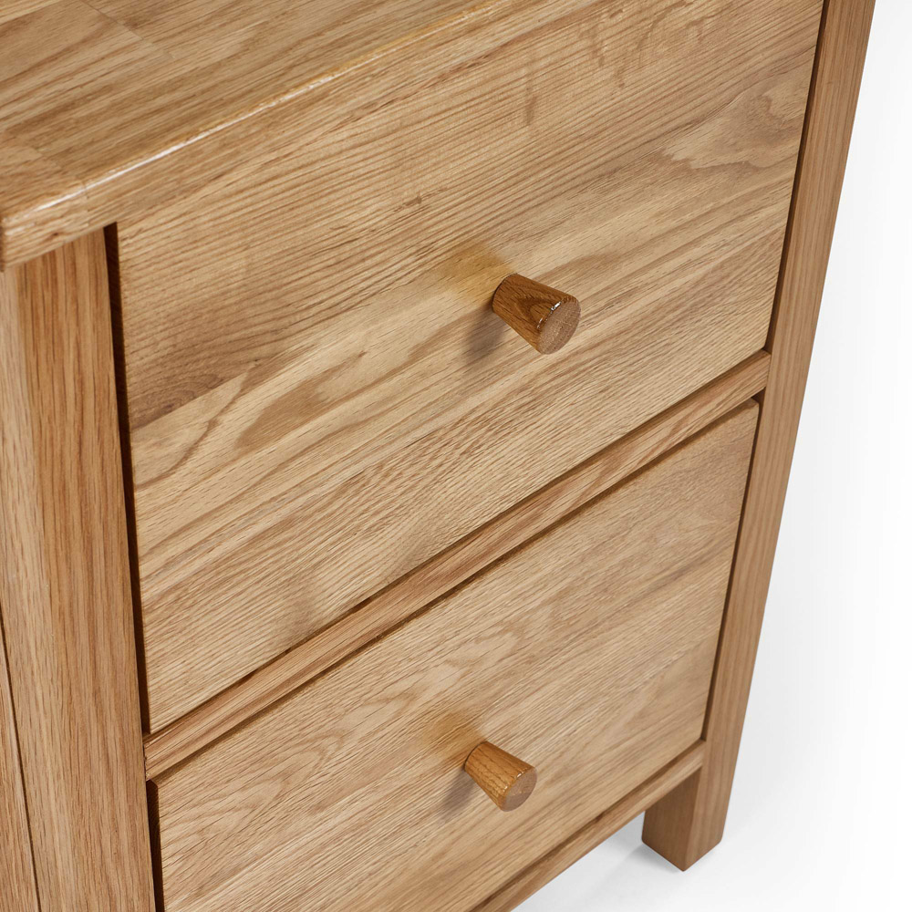 Julian Bowen Coxmoor 2 Drawer Oak Bedside Table Image 8