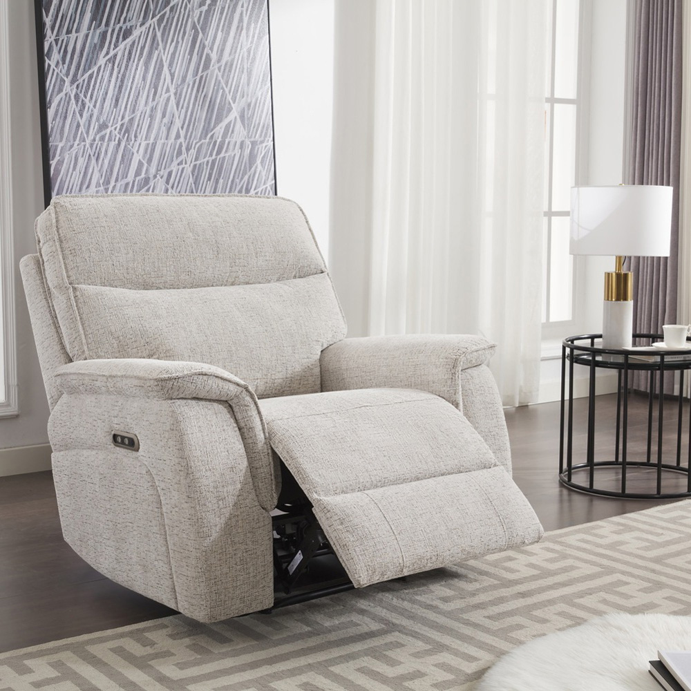 Lenox Beige Power Recliner Chair Image 3