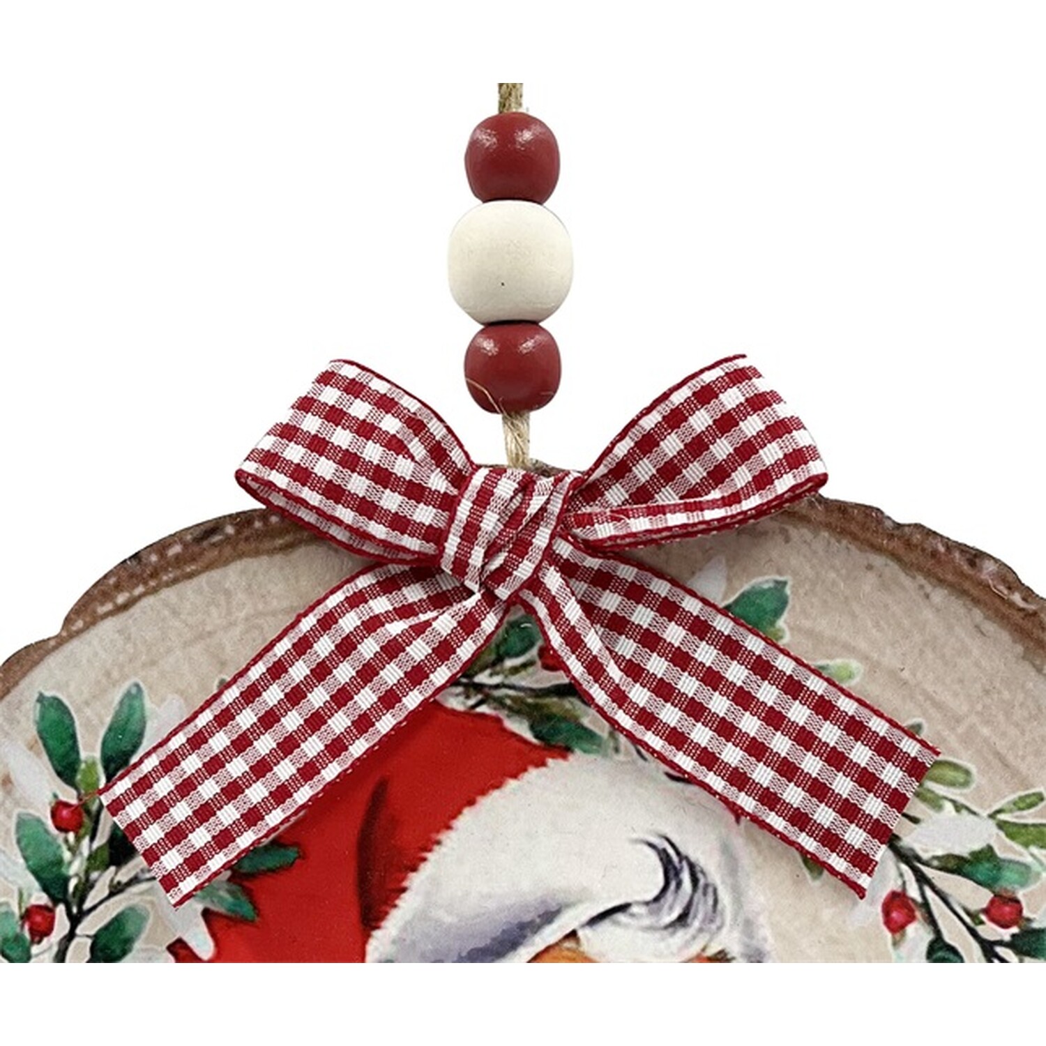 Jolly Santa Round Hanging Plaque Image 2