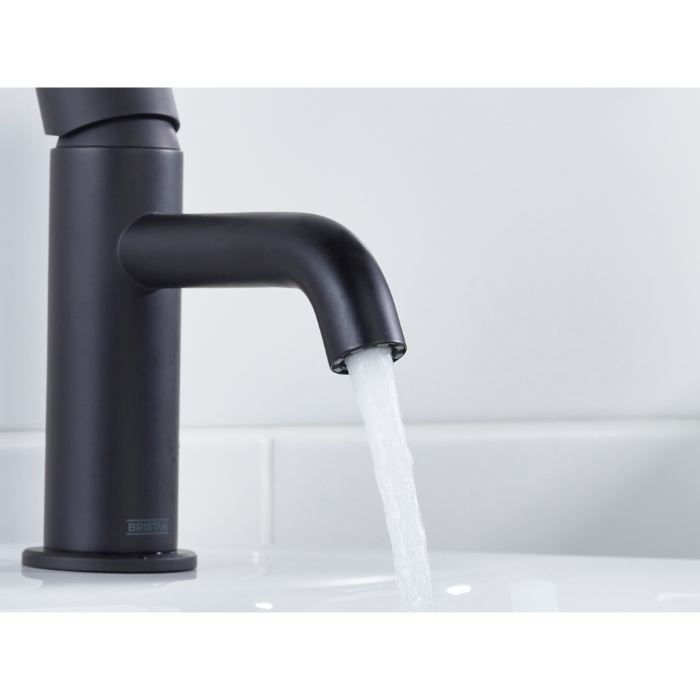 Bristan Molida Matt Black Cool Start Basin Mixer with Clicker Waste Image 4