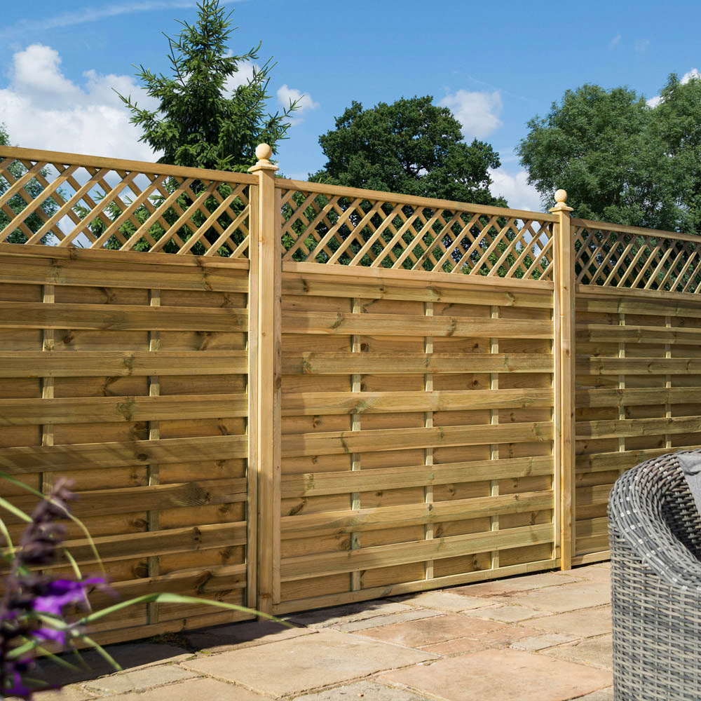 Rowlinson Halkin Pressure Treated Screen 6 x 5ft Image 2