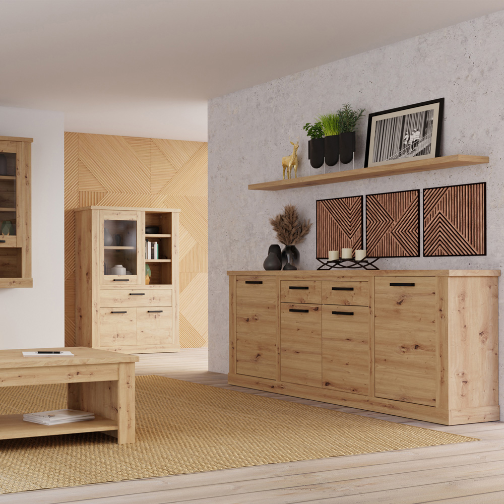 Florence Corona Artisan Oak Floating Wall Shelf 200cm Image 6