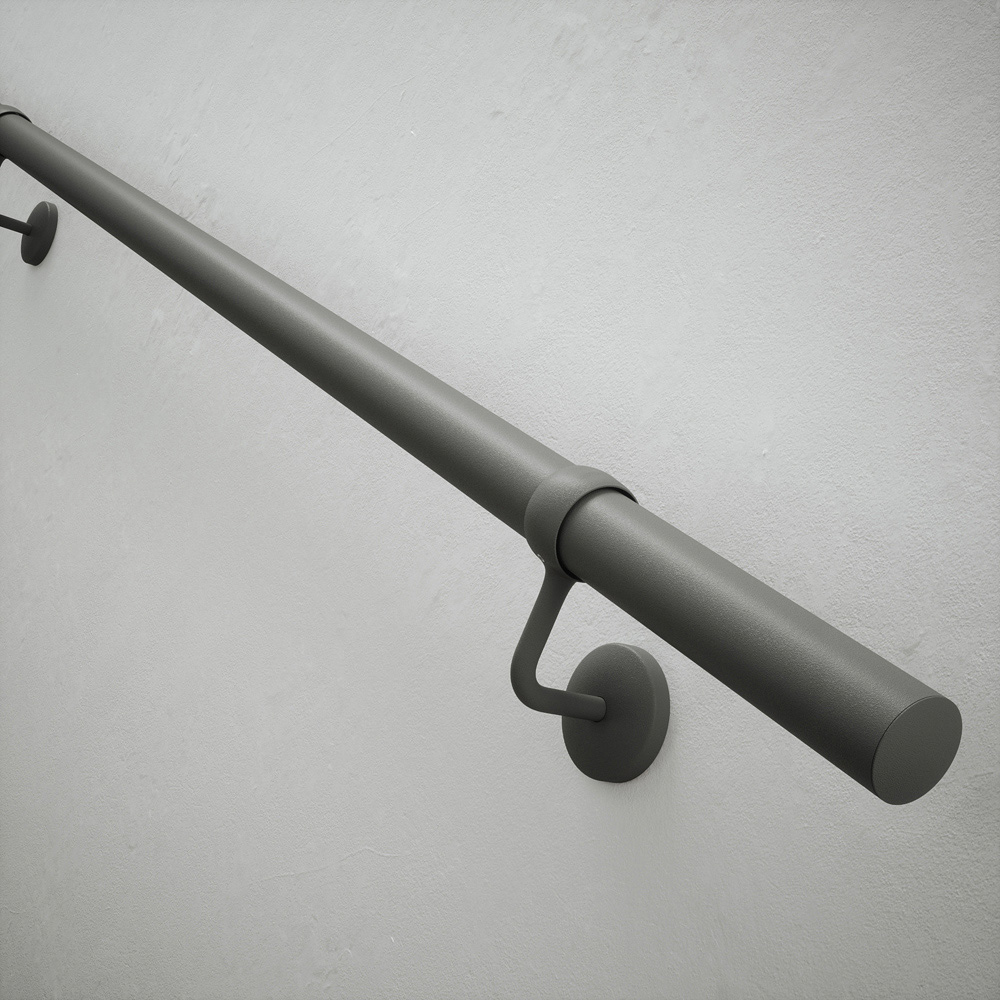 Forgeworks Textured Grey Stair Hand Rail Kit 1.2m Image 7