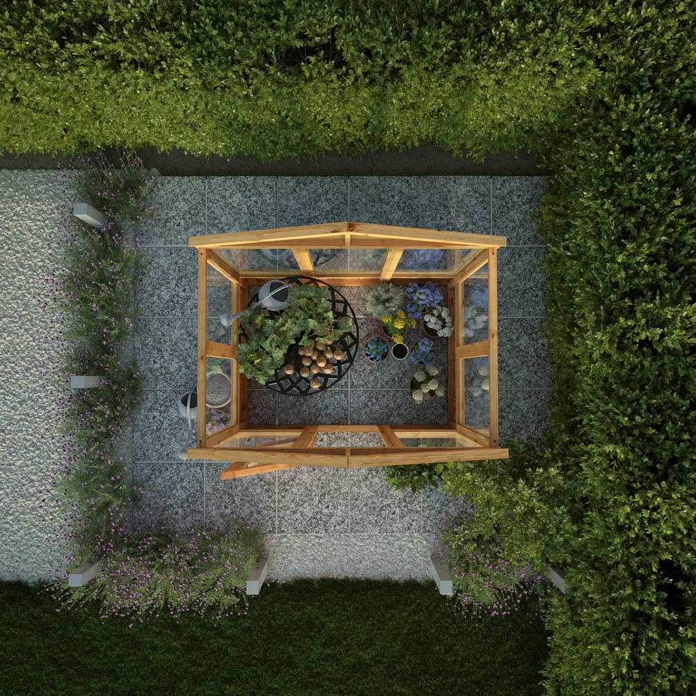 Mercia Woodsman Apex Styrene 4 x 6ft Greenhouse Image 7