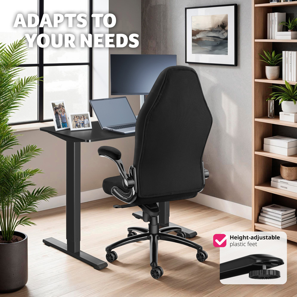 tectake Idun Black Sit and Stand Desk Image 8