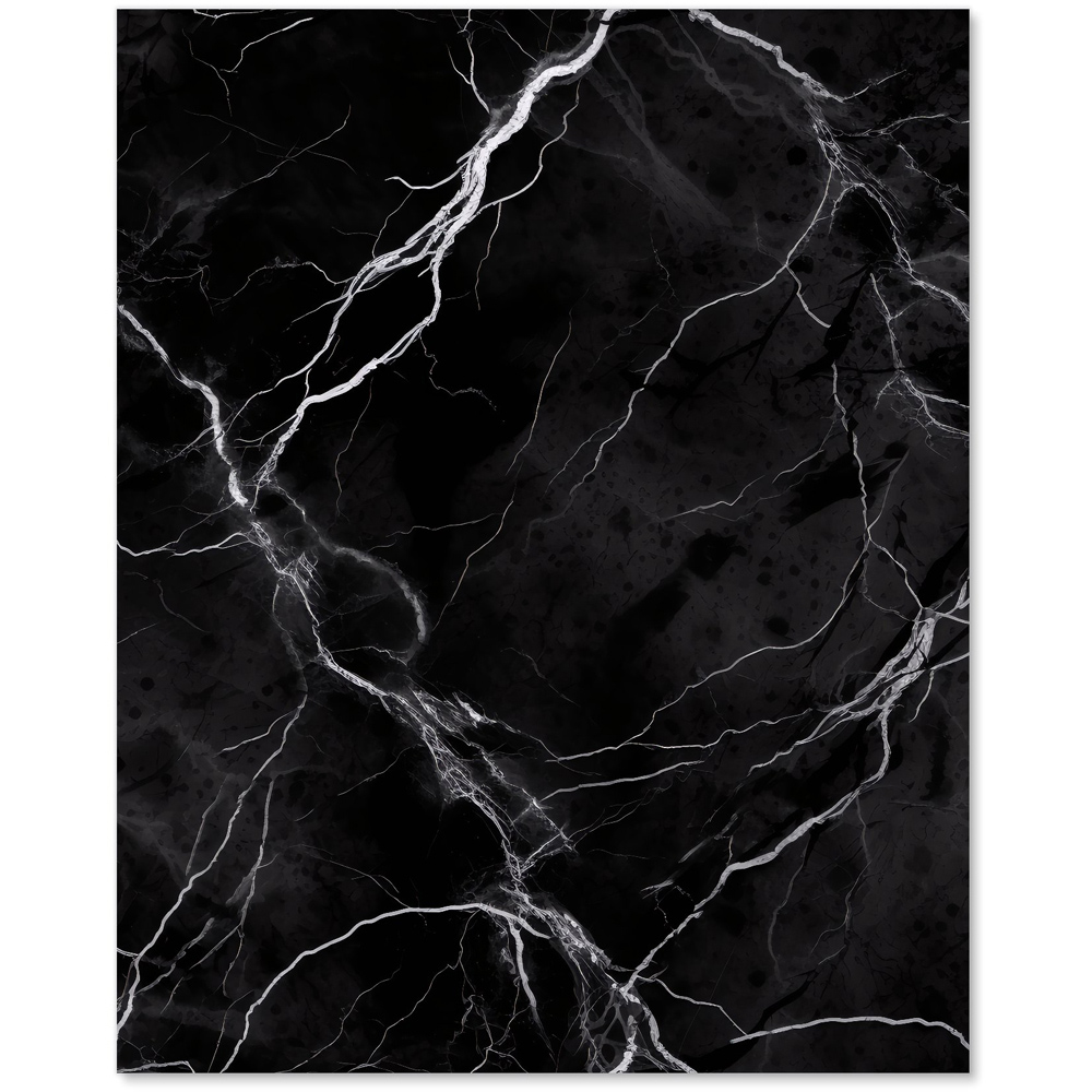 Warren Reed Designer Black Marble Pattern Glass Kitchen Splashback 75 x 60cm Image 2