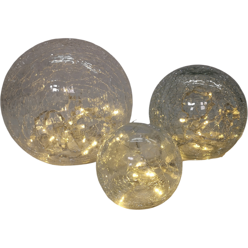 Samuel Alexander Oval Ball Lights Christmas Decoration Set of 3 Image 2