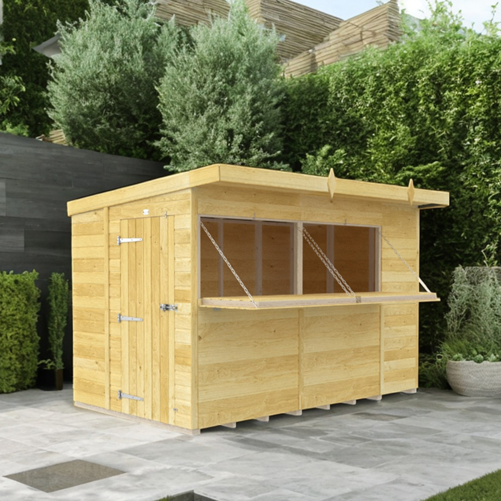 DIY Sheds 10 x 6ft Single Door Pressure Treated Tongue and Groove Timber Outdoor Bar Shed Image 6