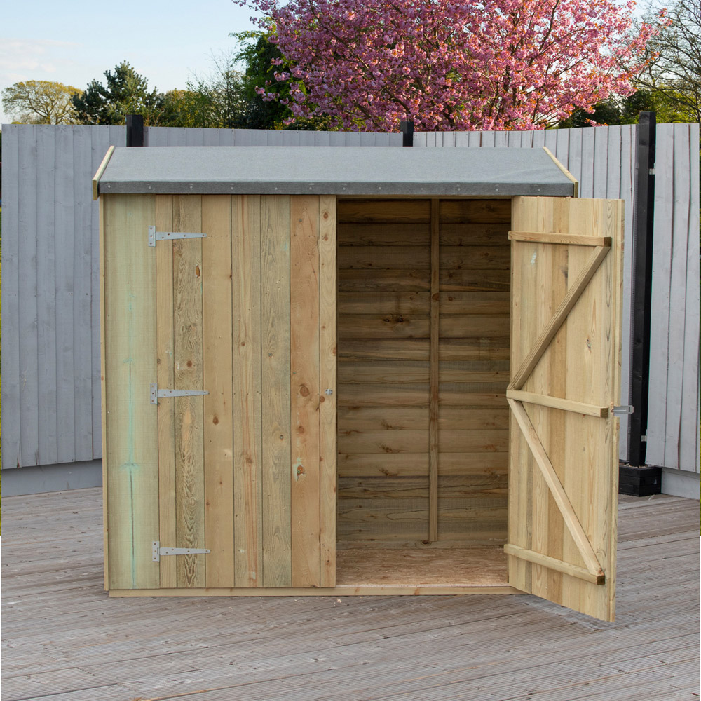Shire 6 x 3ft Pressure Treated Overlap Pent Garden Shed Image 5