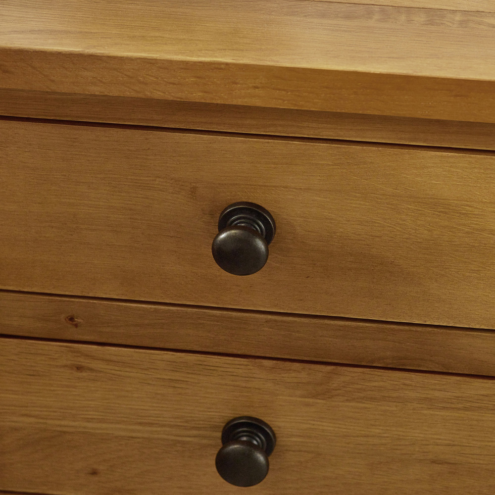 Julian Bowen Marlborough 3 Drawer White Oak Bedside Table Image 4