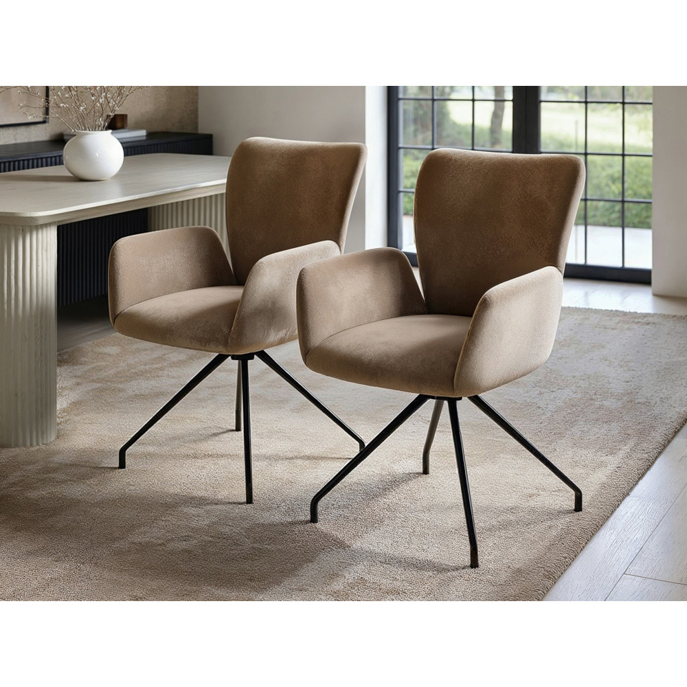 SOLACE+CO Zoya Kora Mocha Brown 4 Seater Dining Set Image 3