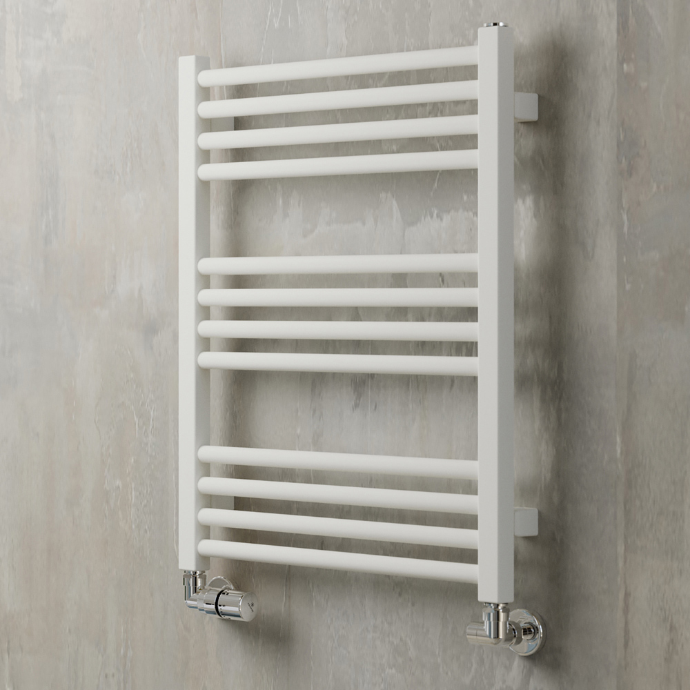 Terma Fiona 985 BTU Matt White Electric Heated Towel Rail 660 x 500mm Image 2