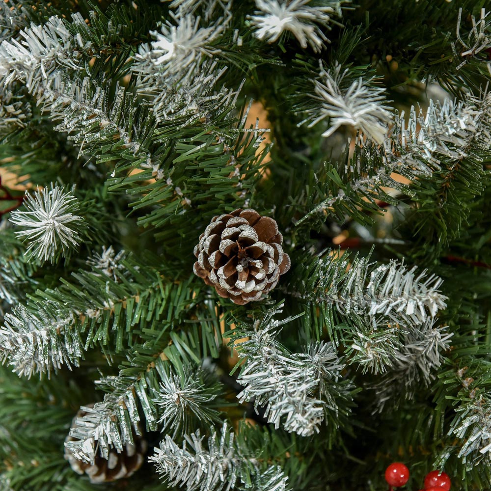 Everglow Snow Dipped Green Artificial Christmas Tree with Foldable Feet 5ft Image 3