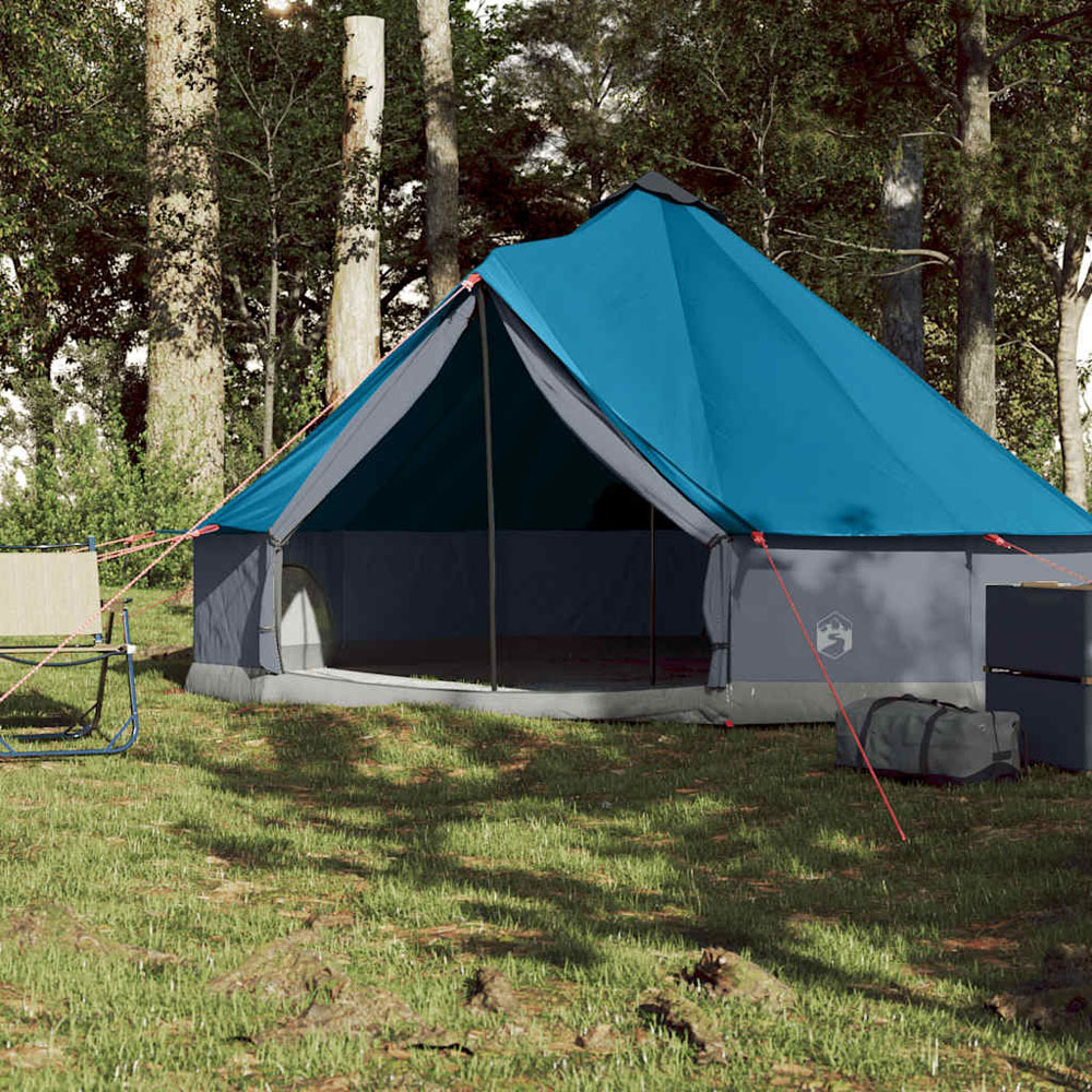 Walplus 6 Person Waterproof Tipi Family Tent Blue Image 2