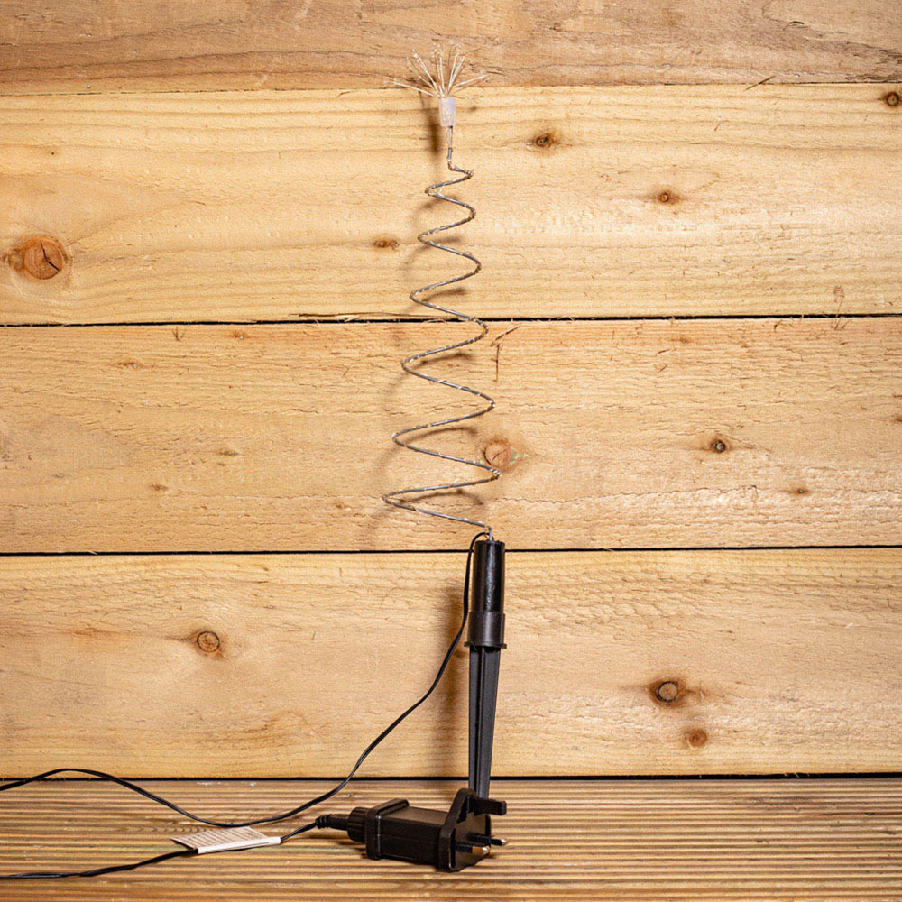 Samuel Alexander 4 Pack Rainbow Spiral LED Christmas Tree Garden Path Light Image 4