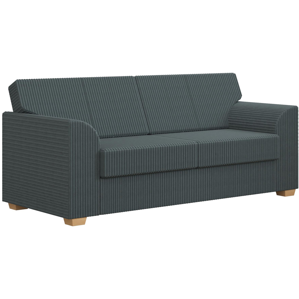 Modo 5 Seater Charcoal Jumbo Cord Fixed Back Sofa Set Image 2