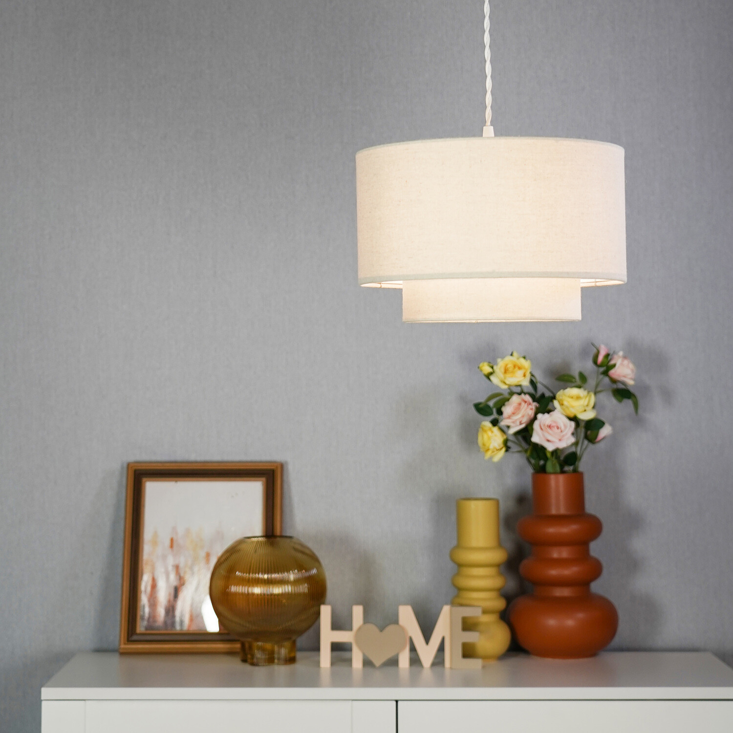 Imani Linen Shade - Beige Image 2