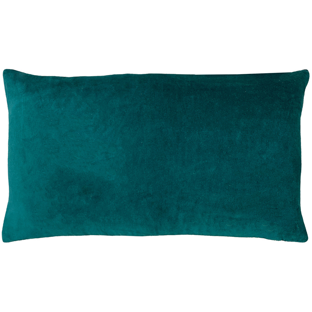 furn. Mangata Teal Geometric Pleat Cushion Image 2